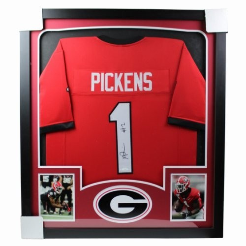 Vince Dooley Autographed Signed Georgia Bulldogs Deluxe Framed Red