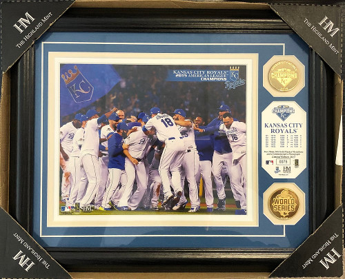 Salvador Perez Signed Custom Framed Royals Jersey Inscribed 2015 WS MVP  (JSA)