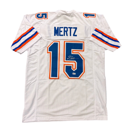 Graham Mertz Autographed Florida Gators White Custom Jersey - Beckett Graham Mertz Autographed Florida Gators White Custom Jersey - Beckett