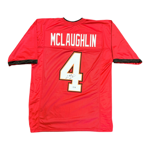 Chase McLaughlin Autographed Tampa Bay Buccaneers Red Custom Jersey - Beckett