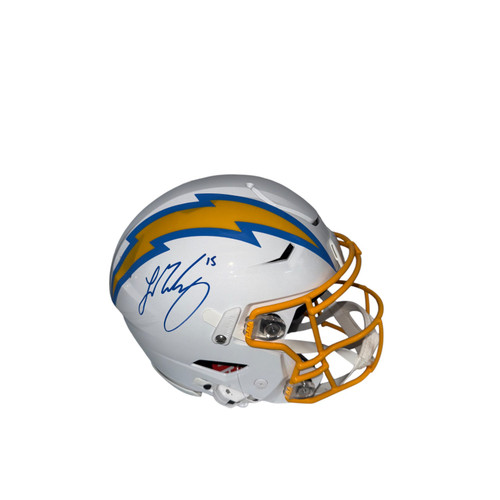 Ladd McConkey Autographed Los Angeles Chargers Riddell Speedflex Helmet - Beckett
