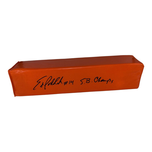 Ed Podolak Autographed Orange End Zone Pylon w/SB Champs - Beckett