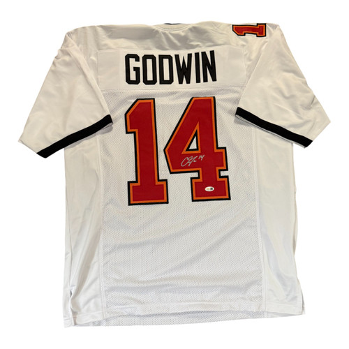 Chris Godwin Autographed Tampa Bay Buccaneers White Custom Jersey- JSA