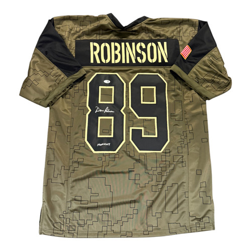 Dave Robinson Autographed Green Bay Packers Green Salute to Service Custom Jersey - JSA