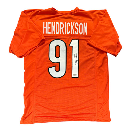 Trey Hendrickson Autographed Cincinnati Bengals Orange Custom Jersey- Beckett