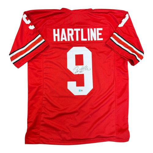 Brian Hartline Autographed Ohio State Buckeyes Red Custom Jersey- Beckett