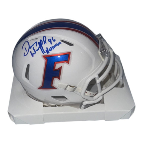 Danny Wuerffel Autographed Florida Gators White Riddel Mini Helmet with "96 Heisman" Inscription - Beckett