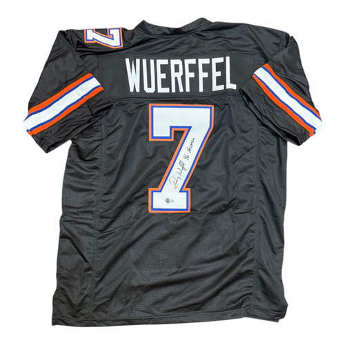 Danny Wuerffel Autographed Florida Gators Black Custom Jersey- Beckett