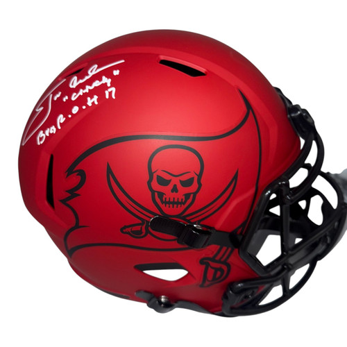 Jon Gruden Autographed Tampa Bay Buccaneers Riddell Rave Full Size Replica Helmet with "Chucky" and "Bucs R.O.H 17" Inscriptions- Beckett