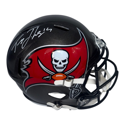 Tez Johnson Autographed Tampa Bay Buccaneers Riddell Full Size Speed Replica Helmet- JSA