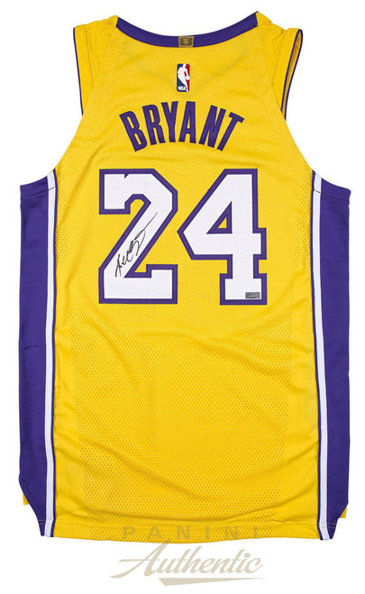 KOBE BRYANT Autographed Los Angeles Lakers 2008-09 Authentic Gold Jersey  PANINI