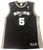 Robert Horry Signed San Antonio Spurs Reebok Black #5 Jersey Slight Faded - PSA