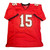 Tez Johsnon Autographed Tampa Bay Buccaneers Red Custom Jersey- JSA