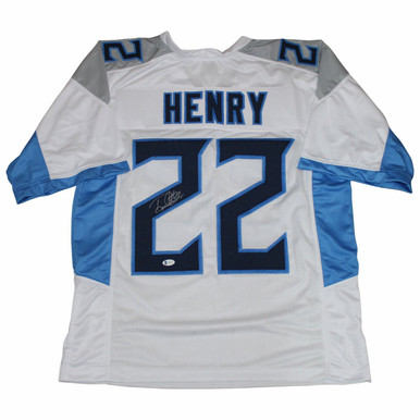 Derrick Henry Signed Tennessee Titans White Jersey - Signed in