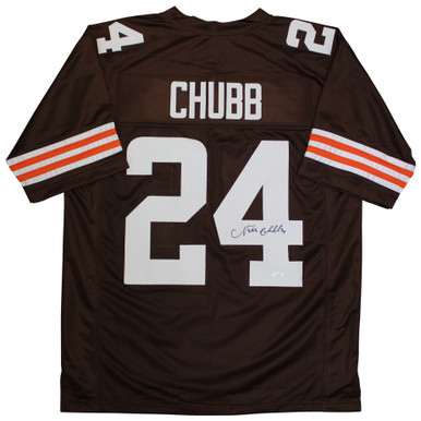 Nick Chubb Cleveland Browns Autographed Fanatics Authentic Game-Used #24 White  Jersey vs. Houston Texans on December 4, 2022 with GU 12-4-22 VS. HOU  Inscription