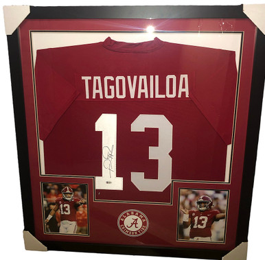 Tua Tagovailoa Framed Signed Jersey Beckett Autographed Alabama