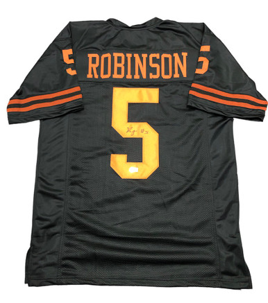 Bijan Robinson Autographed Texas Longhorns Custom Texas Orange #5 Jersey  Signed in Middle - Beckett QR Authentic