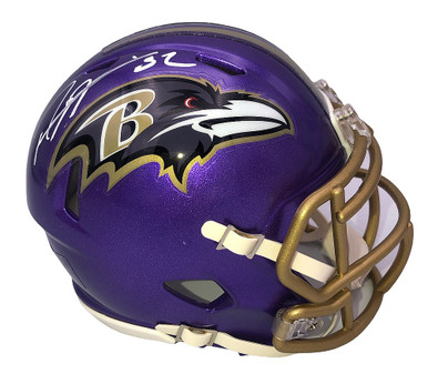 Ray Lewis Autographed Signed Baltimore Ravens Riddell Lunar Eclipse Replica  Full Size Helmet - Beckett QR Authentic