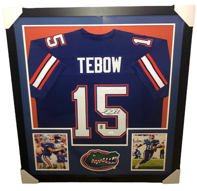 Tim Tebow Autographed Florida Gators (Blue #15) Jersey w/ 06 Champs –  Palm Beach Autographs LLC