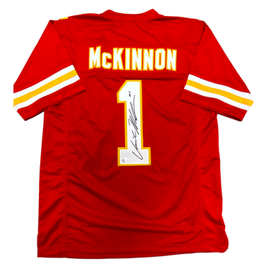 Jerick McKinnon Autographed Kansas City Chiefs Custom #1 Yellow Jersey -  Beckett