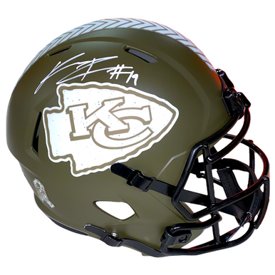 Tommy Townsend Kansas City Chiefs Autographed Riddell Salute to Service  Speed Mini Helmet with SB LVII Champs! Inscription