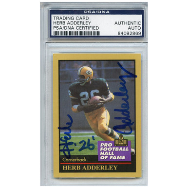 Herb Adderley Autographed Card Packers No COA 