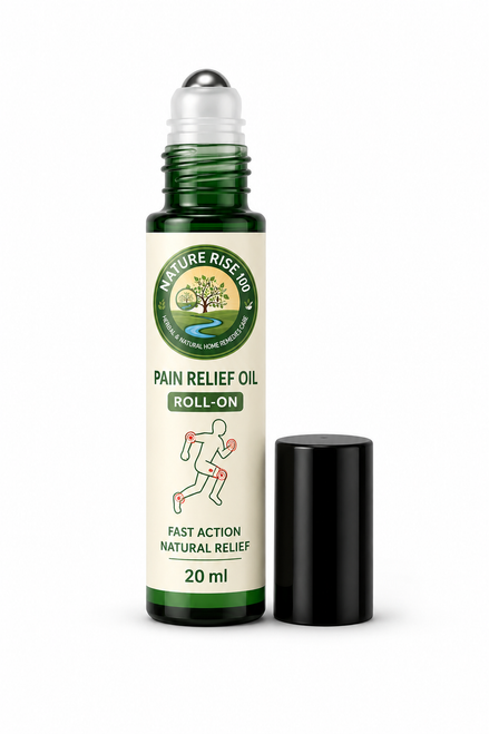 Product Description – Pain Relief Oil
Naturerise100 Pain Relief Oil is an advanced Ayurvedic formula designed to relieve joint pain, muscle stiffness, and body aches while supporting cough relief. This herbal blend combines the cooling and healing properties of Nilgiri (Eucalyptus) Oil, Camphor, and Menthol to deliver fast, soothing comfort for everyday pain and fatigue.

? Key Benefits:

Relieves joint and muscle pain

Reduces inflammation and stiffness

Provides cooling relief and relaxation

Supports cough and congestion relief

Fast‑acting and non‑sticky formula

✨ Ingredients: Nilgiri (Eucalyptus) Oil, Camphor, Menthol

? Net Quantity: 20 ml
? Price: ₹ 140
? Shelf Life: 2 Years
? 100% Natural | Ayurvedic | Non‑Sticky Formula