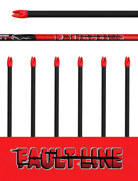 Faultline Arrows  6 Pk. - Bare Shafts (.001 straightness)