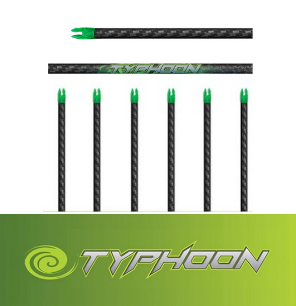 Typhoon Arrows  6 Pk. - Bare Shaft (.001 straightness)