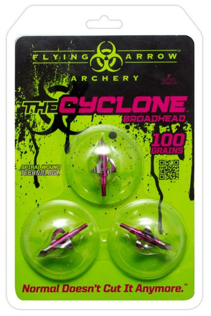 Cyclone 100 Grain Broadhead-Pink 3 Pk.