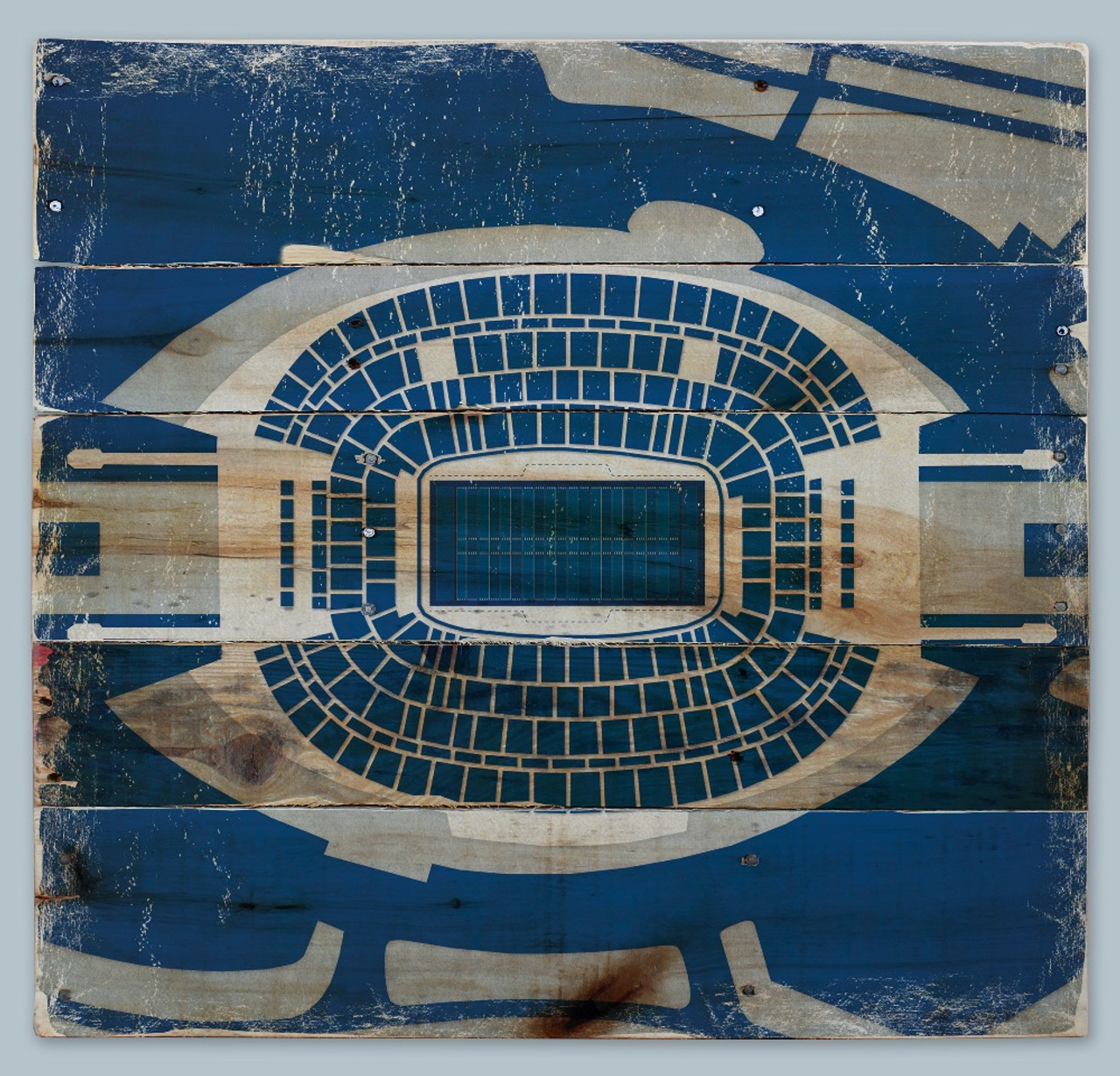 AT&T Stadium Print on Reclaimed Wood