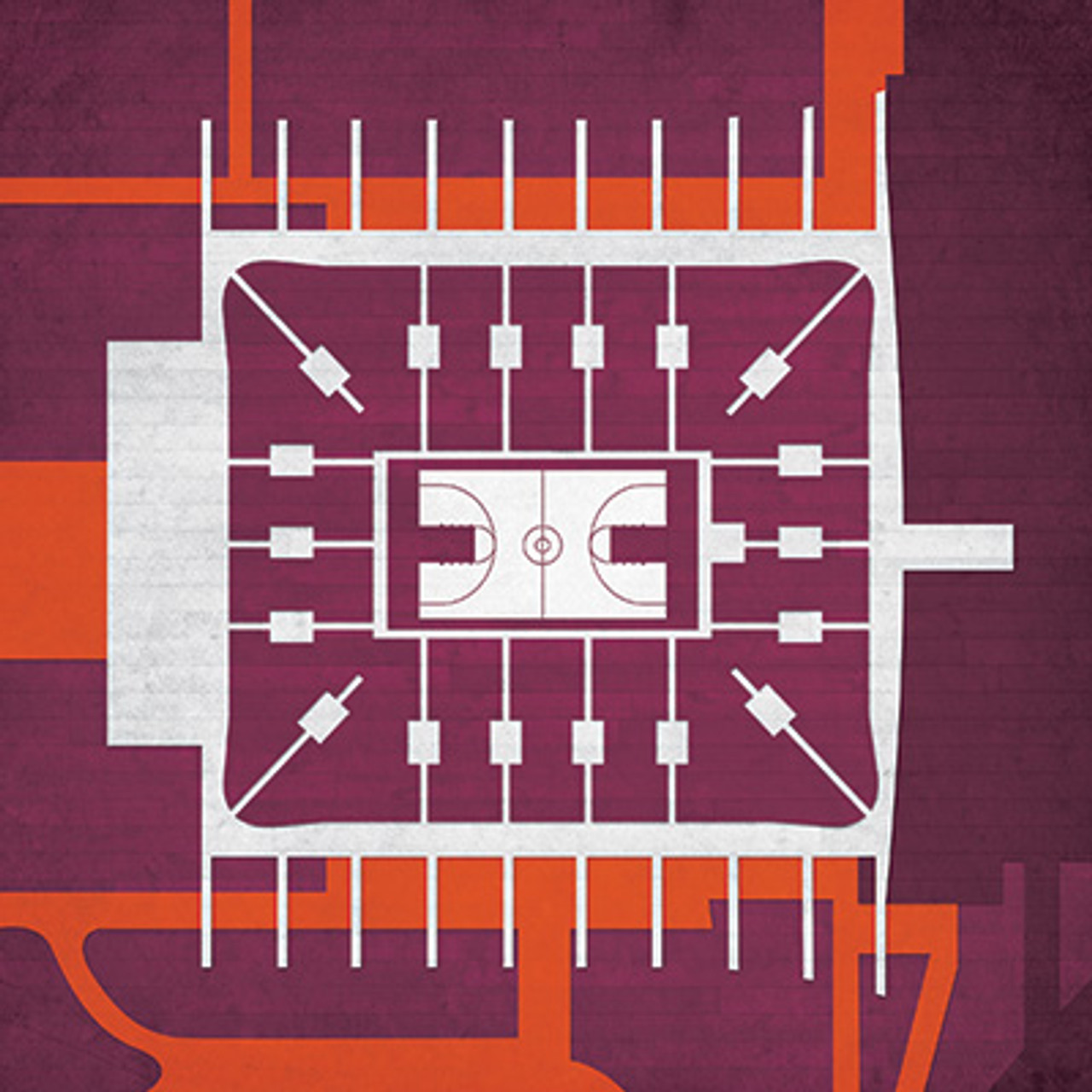 Virginia Tech Hokies - Cassell Coliseum City Print