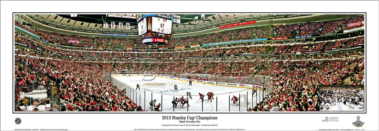 "2013 Stanley Cup Champions" Chicago Blackhawks Panoramic Poster