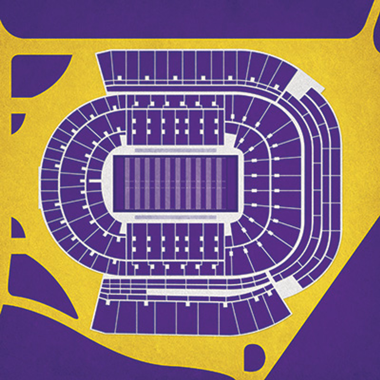 LSU Tigers - Tiger Stadium City Print