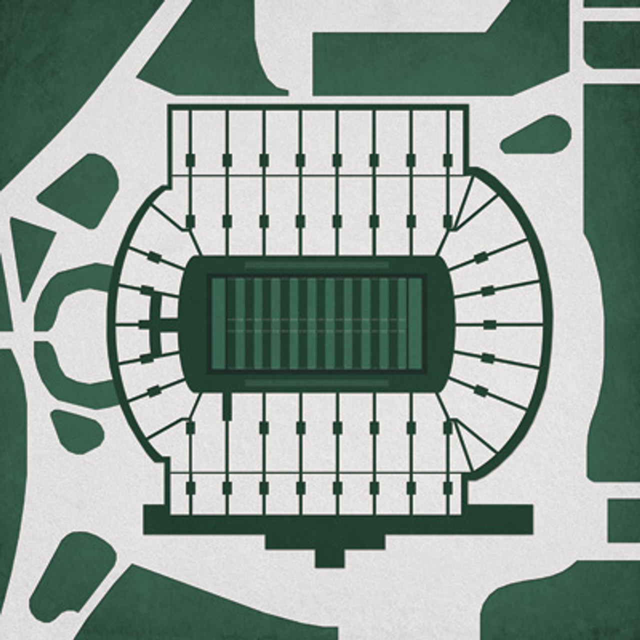 Michigan State Spartans - Spartan Stadium City Print