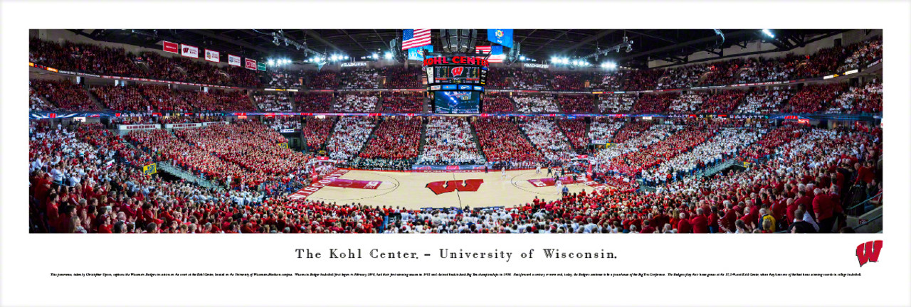 Wisconsin Badgers at the Kohl Center Panorama Poster