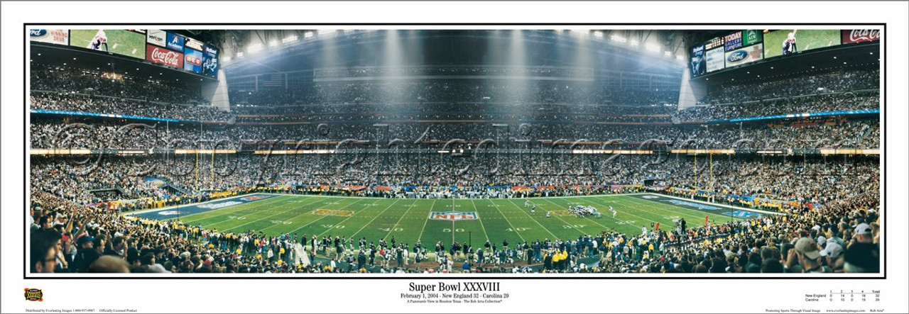 "Super Bowl XXXVIII" New England Patriots Panoramic Poster