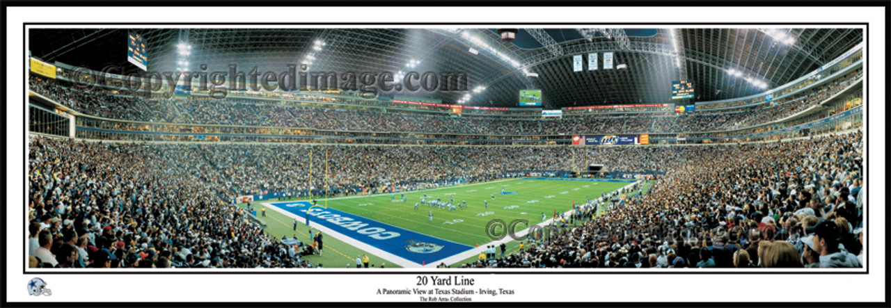 "20 Yard Line" Texas Stadium Panoramic Poster