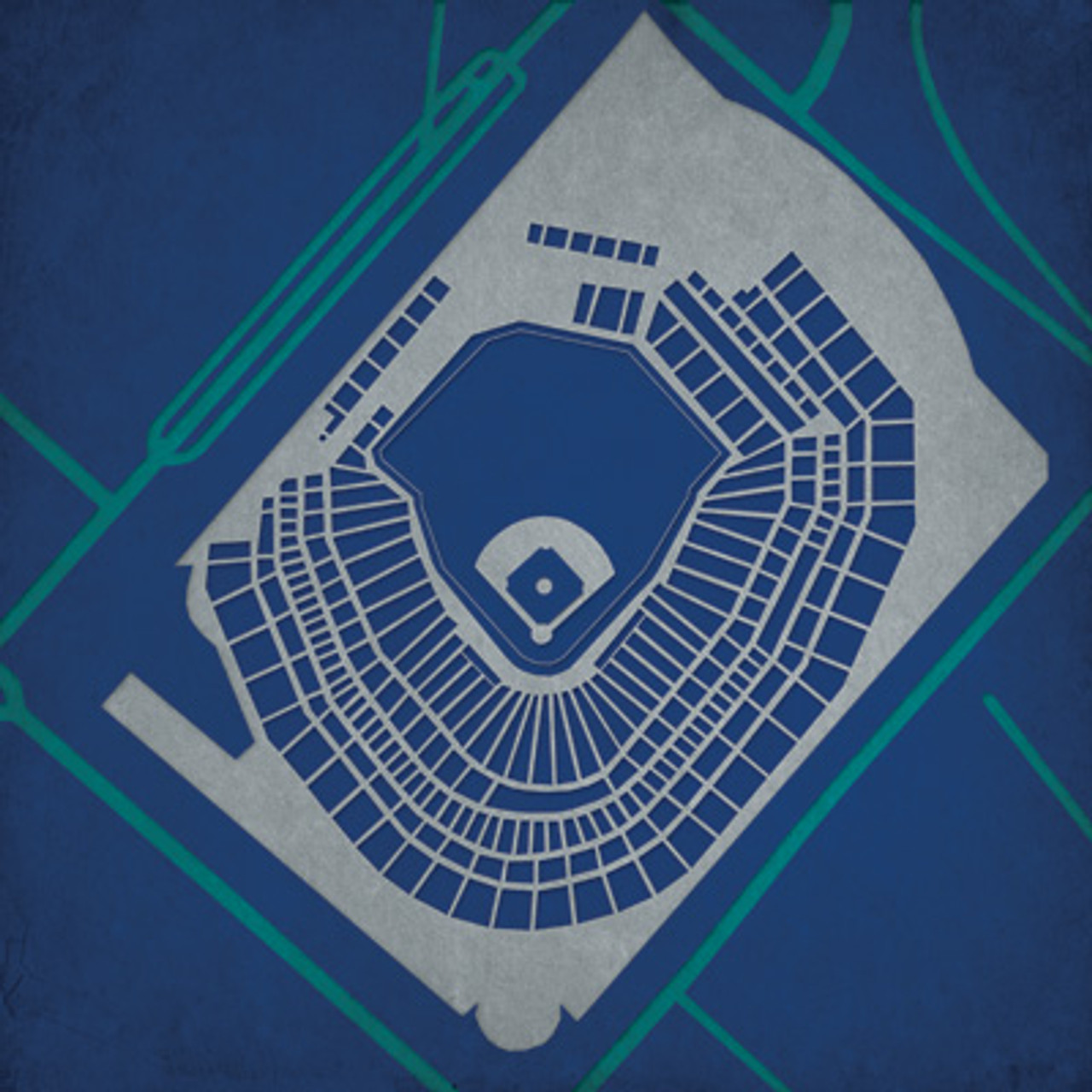 Seattle Mariners Kingdome Stadium Subway Print - Vintage Ontario Baseball  Art - the Stadium Shoppe