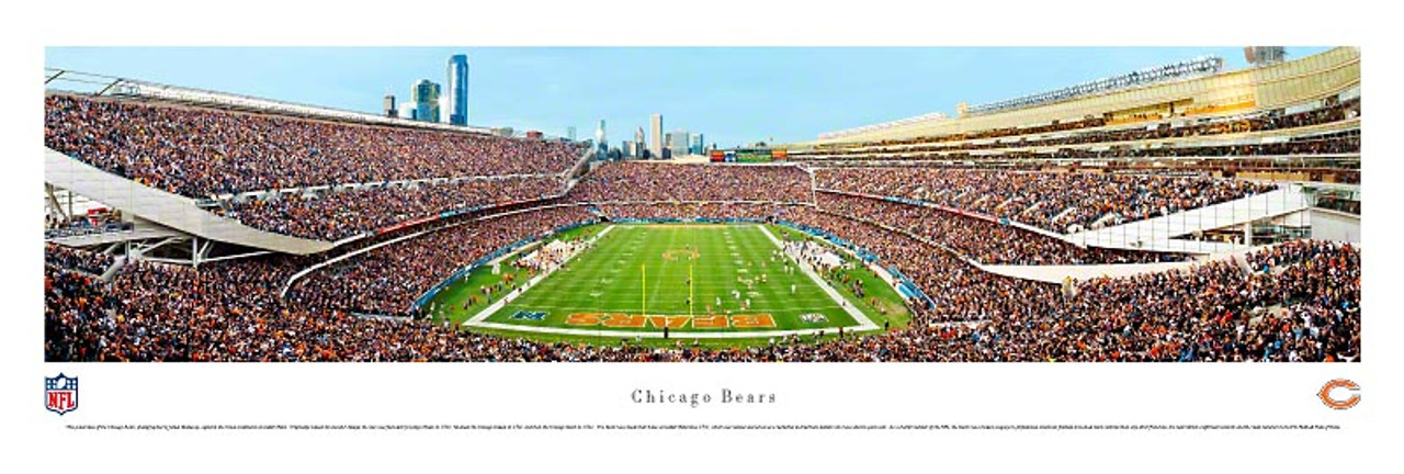 Chicago Bears 25.5 x 19.5 Soldier Field Stadium Views Wall Art 