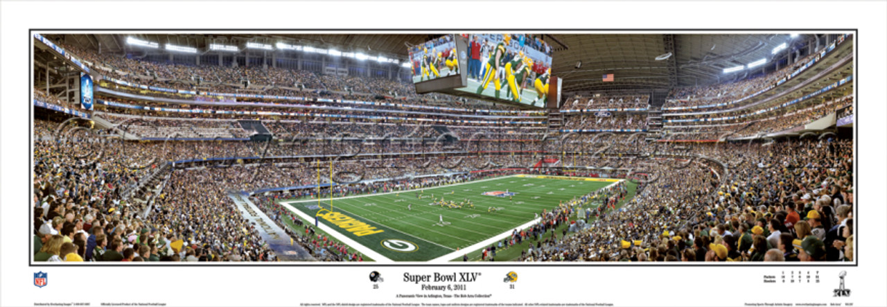 "Super Bowl XLV" Green Bay Packers Panoramic Poster