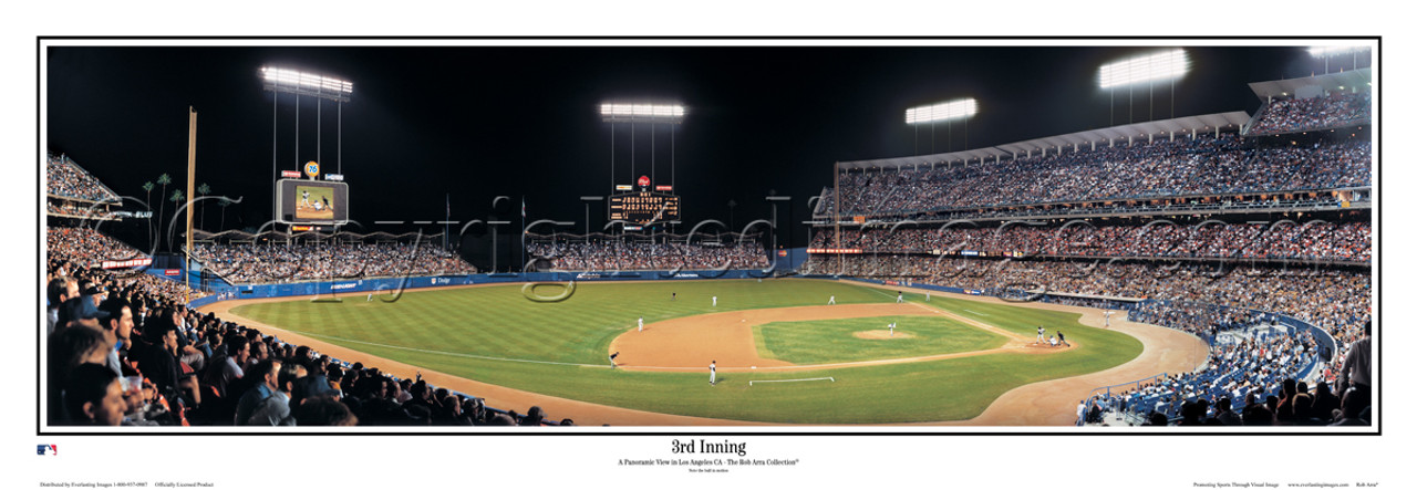 "3rd Inning" Los Angeles Dodgers Panoramic Framed Poster