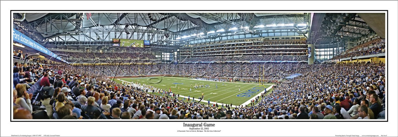 "Inaugural Game" Detroit Lions Panoramic Poster