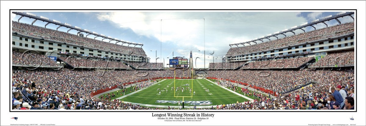 "Longest Winning Streak" New England Patriots Panoramic Poster