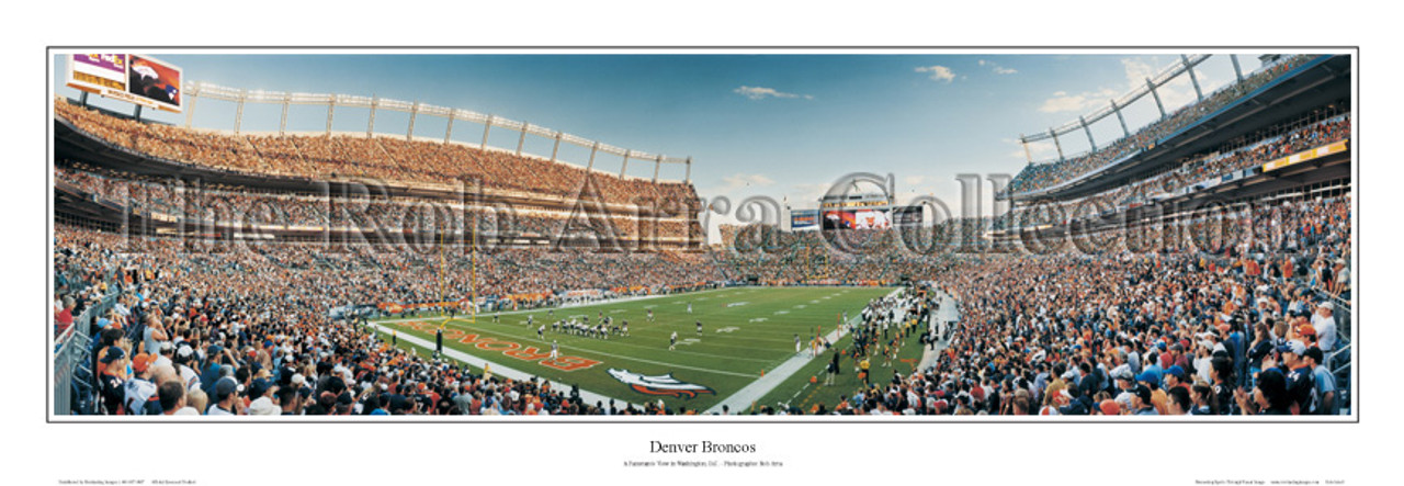 Denver Broncos Empower Field End Zone Panoramic Picture - Mile High Stadium  NFL Fan Cave Decor