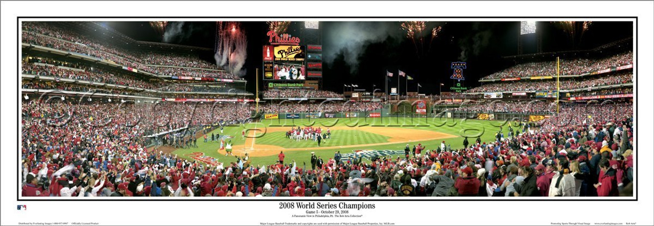 2008 World Series Champions Phillies Panoramic Framed Poster