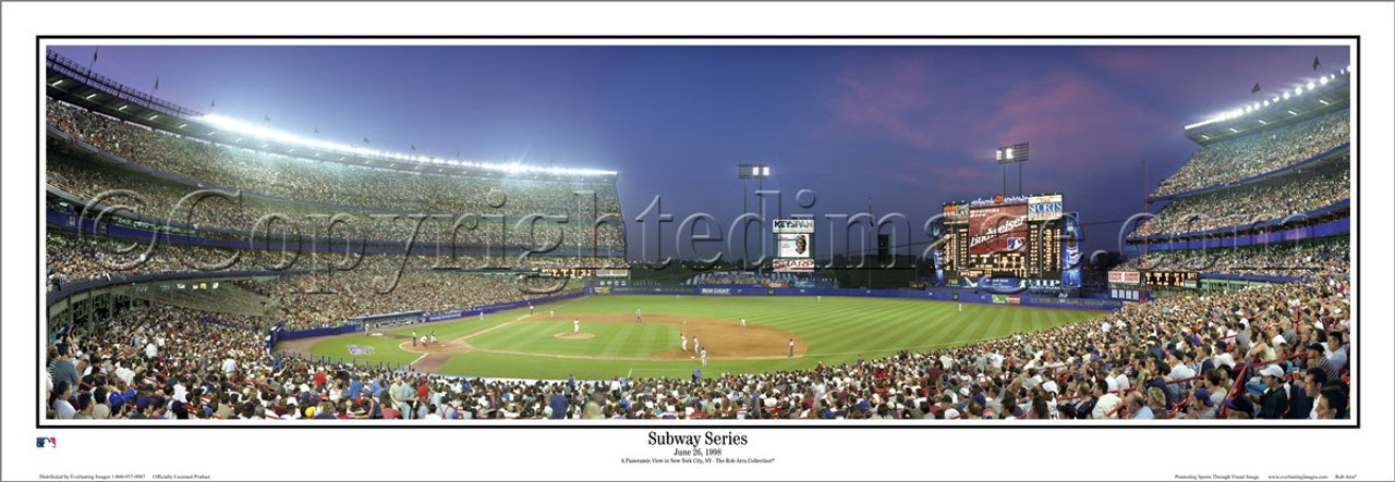 "Subway Series" Mets vs. Yankees at Shea Stadium Panorama Framed Poster