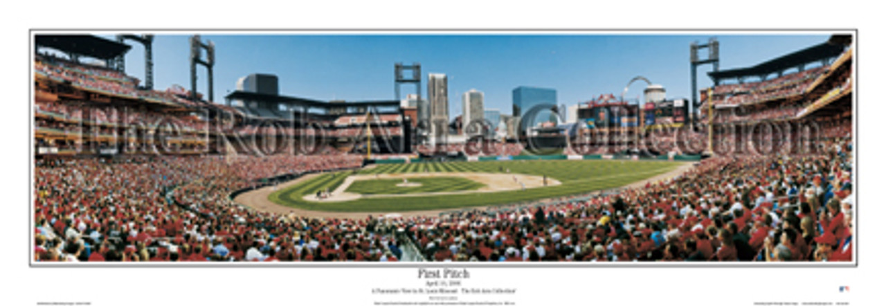 "First Pitch" St. Louis Cardinals Panoramic Framed Poster