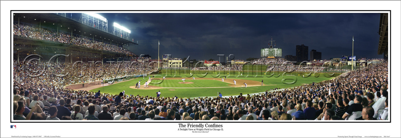 "Friendly Confines" Chicago Cubs Panoramic Framed Poster