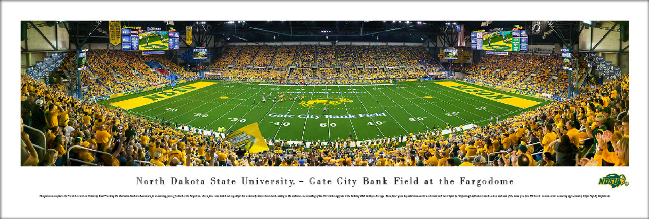 North Dakota State Bison at the Fargodome Panorama Poster